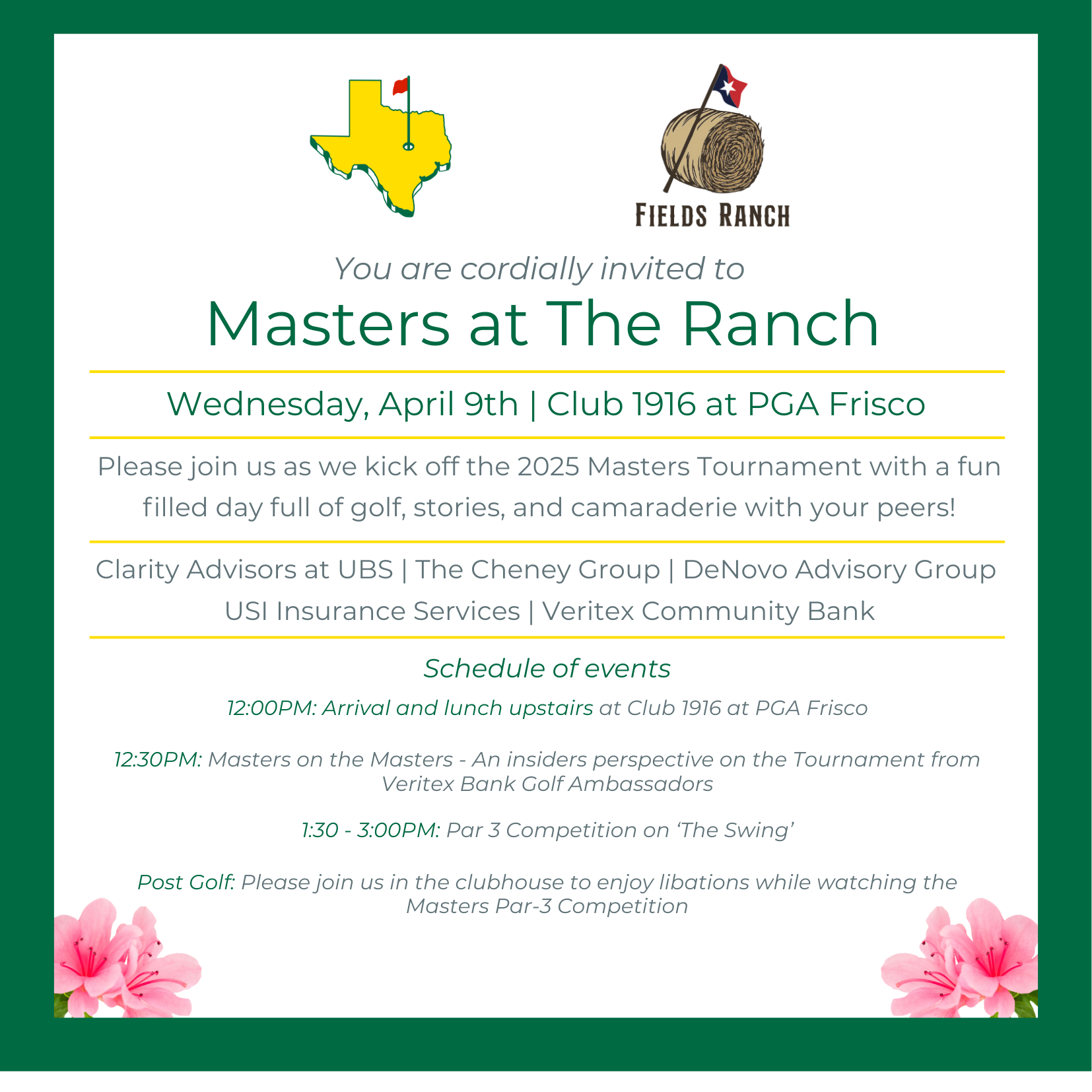 Masters at the Ranch Generic Invitation Masters at the Ranch Generic Invitation